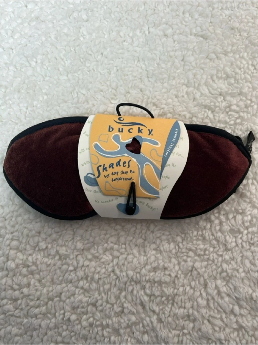 Bucky Shades Sleep Mask in Chocolate Brown w/ Black Trim
